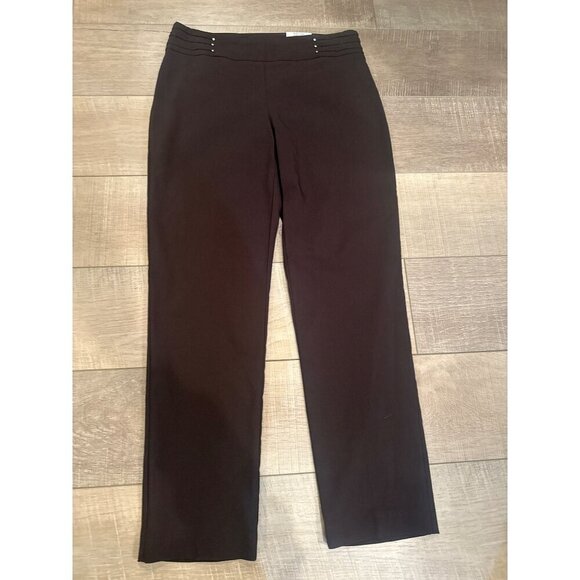 Jm Collection Studded Pull-on Pants, Petite MEDIUM NEW BROWN - Picture 2 of 8